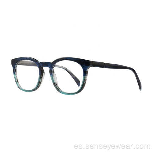 Gafas de marco óptico de acetato de bisel de moda unisex occhiali